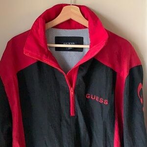 GUESS Mens Long Sleeve Windbreaker Jacket